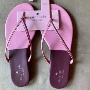 Pink Kate spade flip flops sz 8